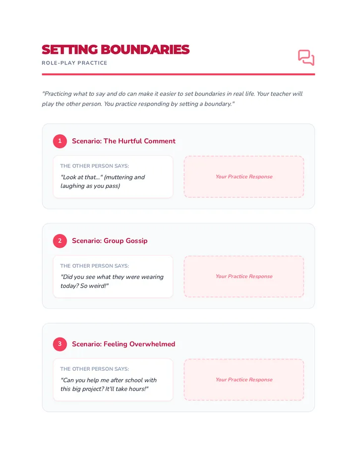 Setting Boundaries Role-Play Activity