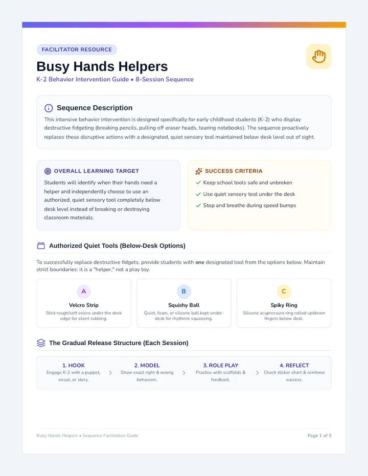 Busy Hands Facilitator Guide
