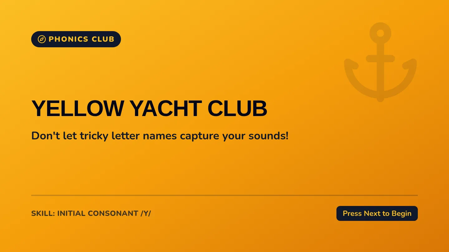 Yellow Yacht Club Slides