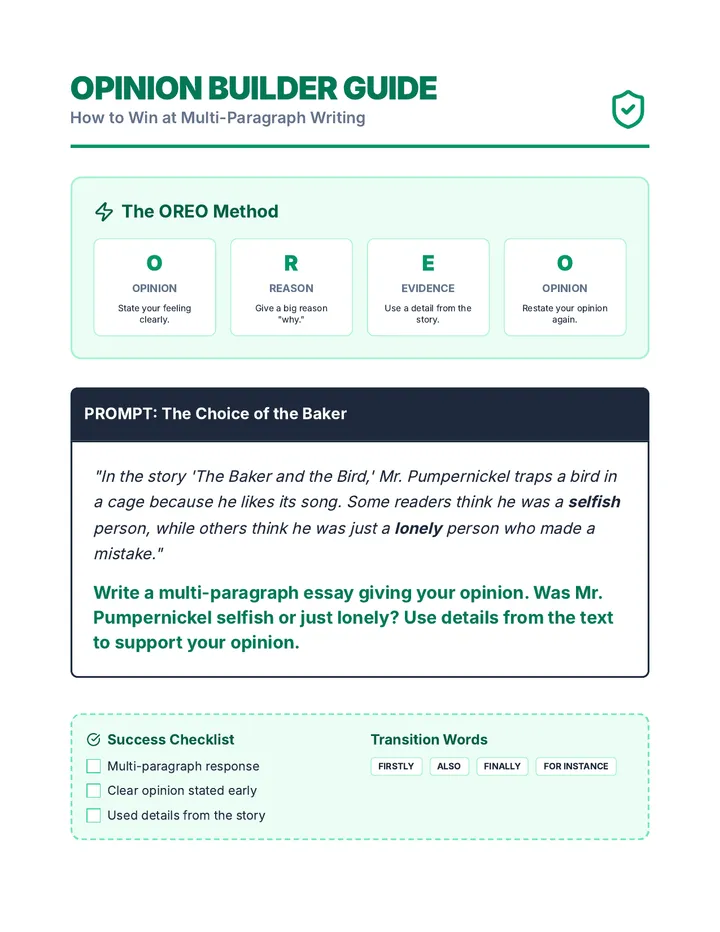 Opinion Builder Guide Worksheet