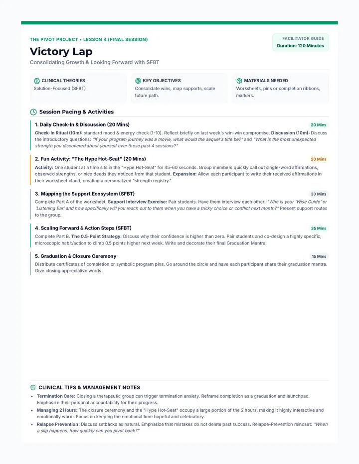 Victory Lap Facilitator Guide