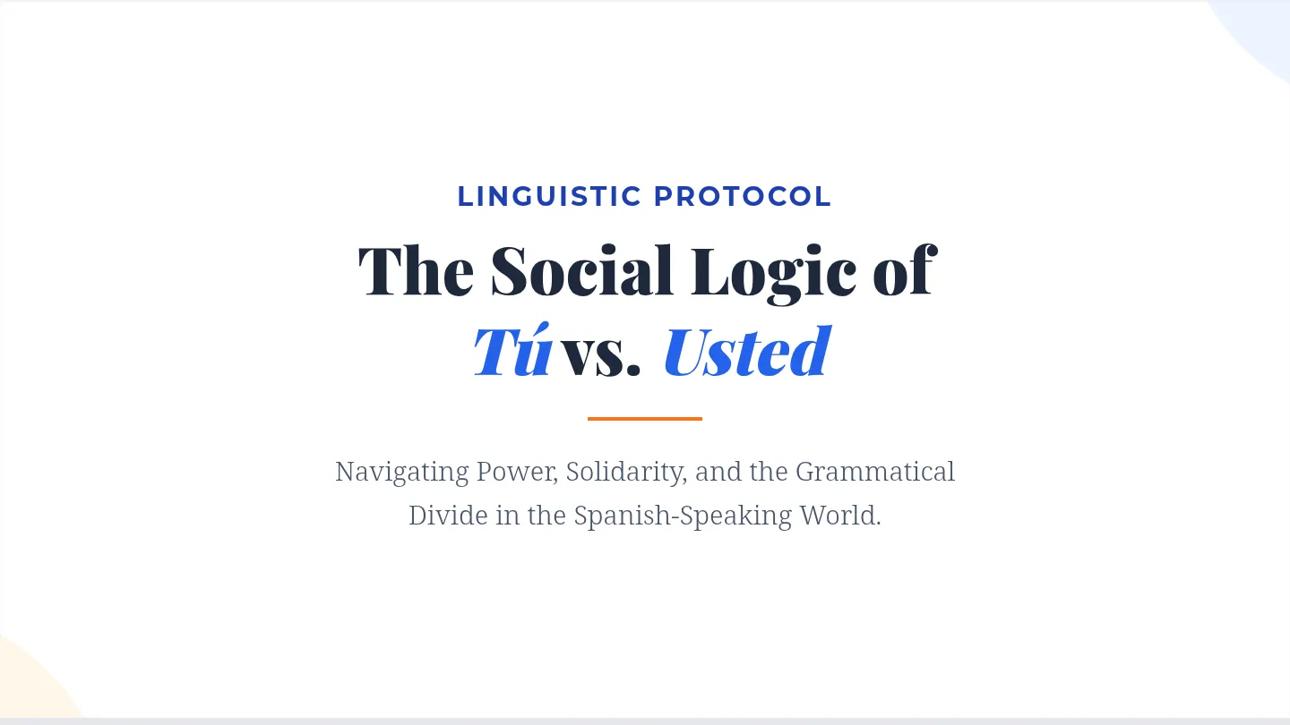 Tú vs Usted Logic Slides