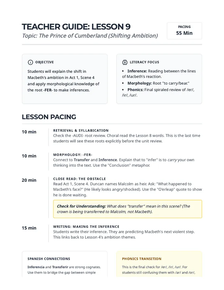 The Prince of Cumberland Teacher Guide