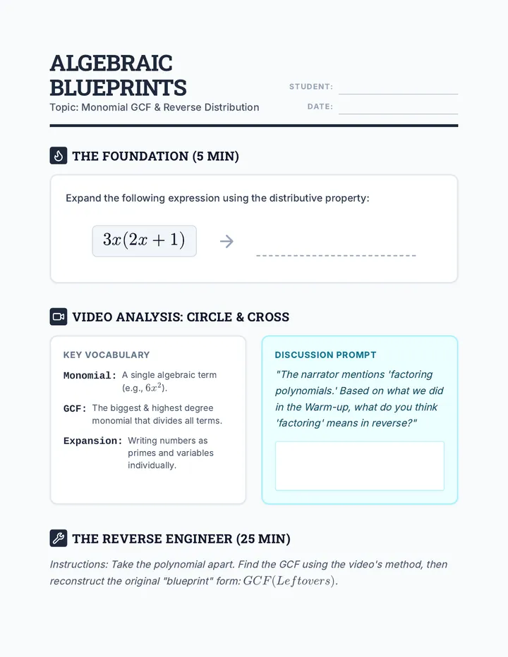 Blueprint Basics Worksheet