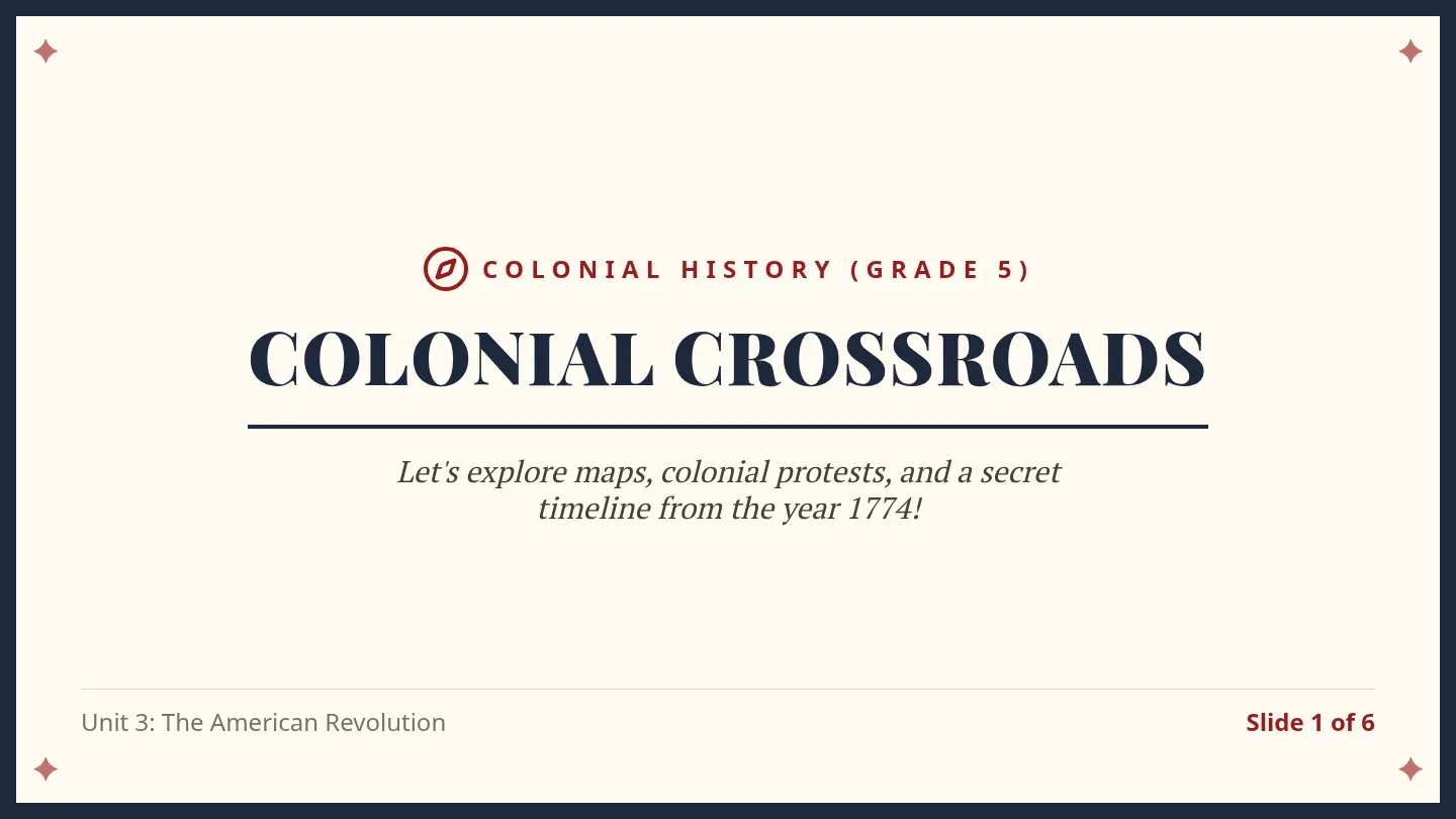 Colonial Crossroads Slides