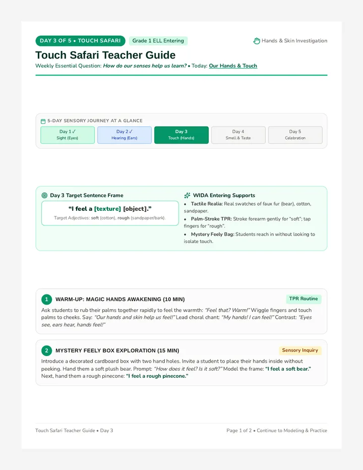 Touch Safari Teacher Guide