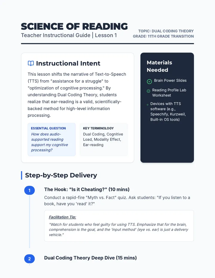 Science of Reading Teacher Guide