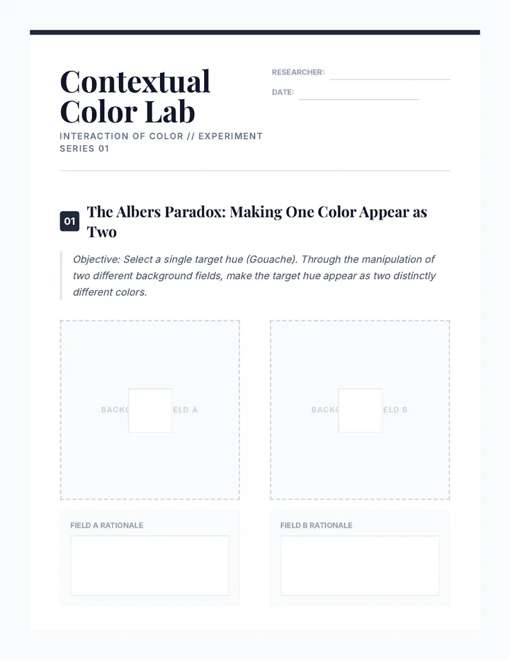Contextual Color Lab Worksheet