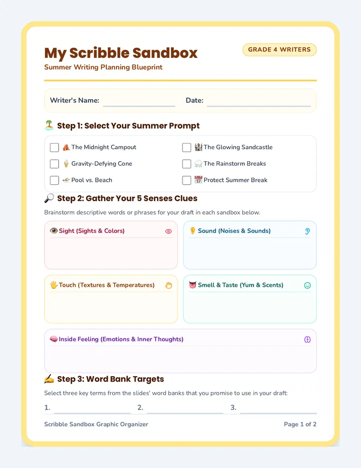 Scribble Sandbox Worksheet