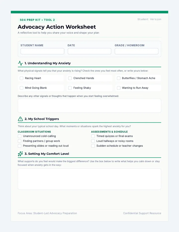 Advocacy Action Worksheet