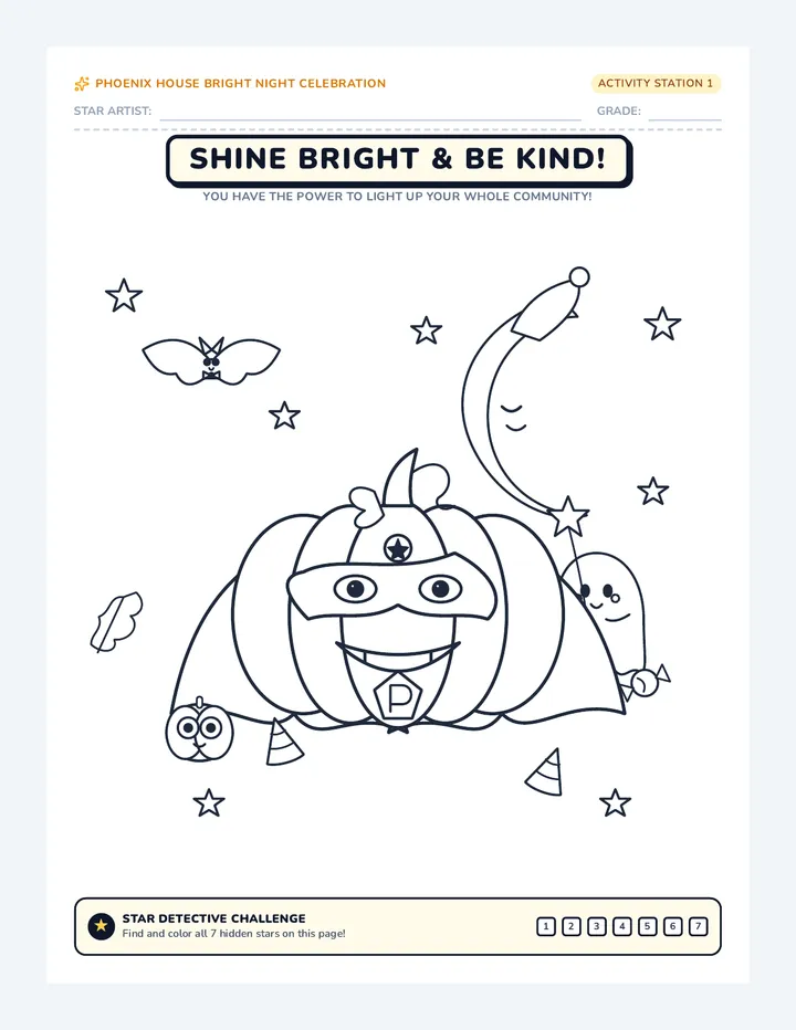 Bright Night Coloring Sheets