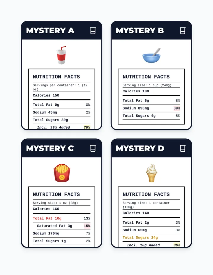 Mystery Meal Cards