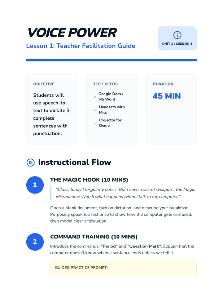 Voice Power Teacher Guide