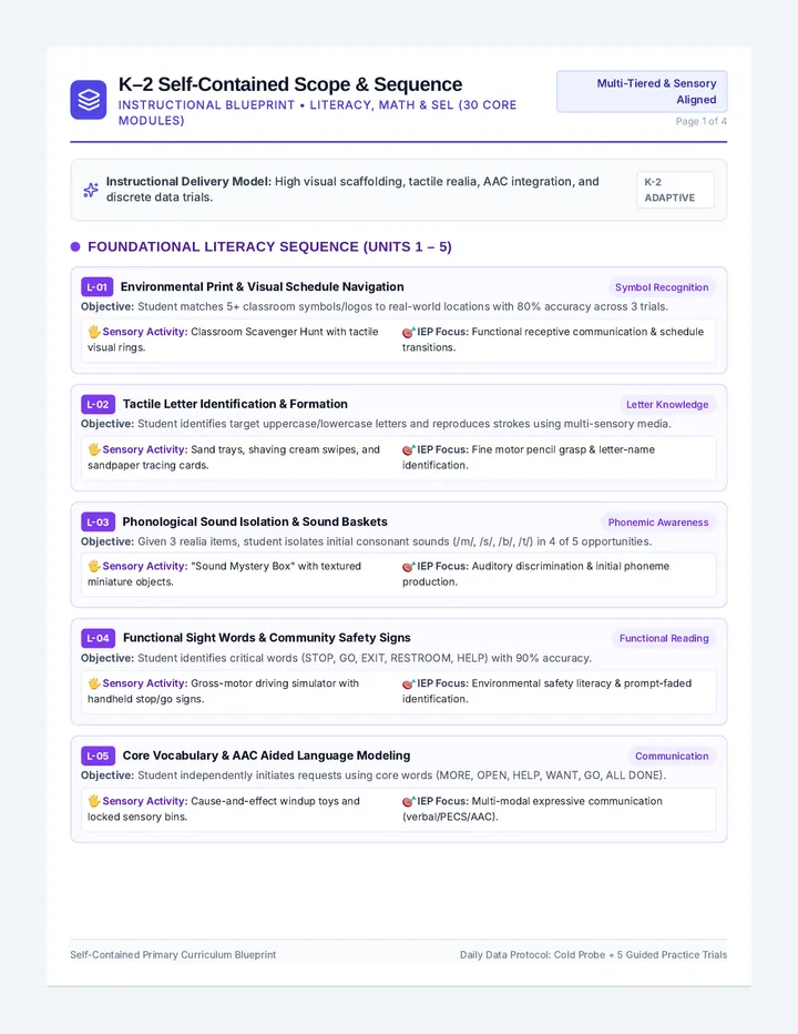 Special Education Curriculum Blueprint