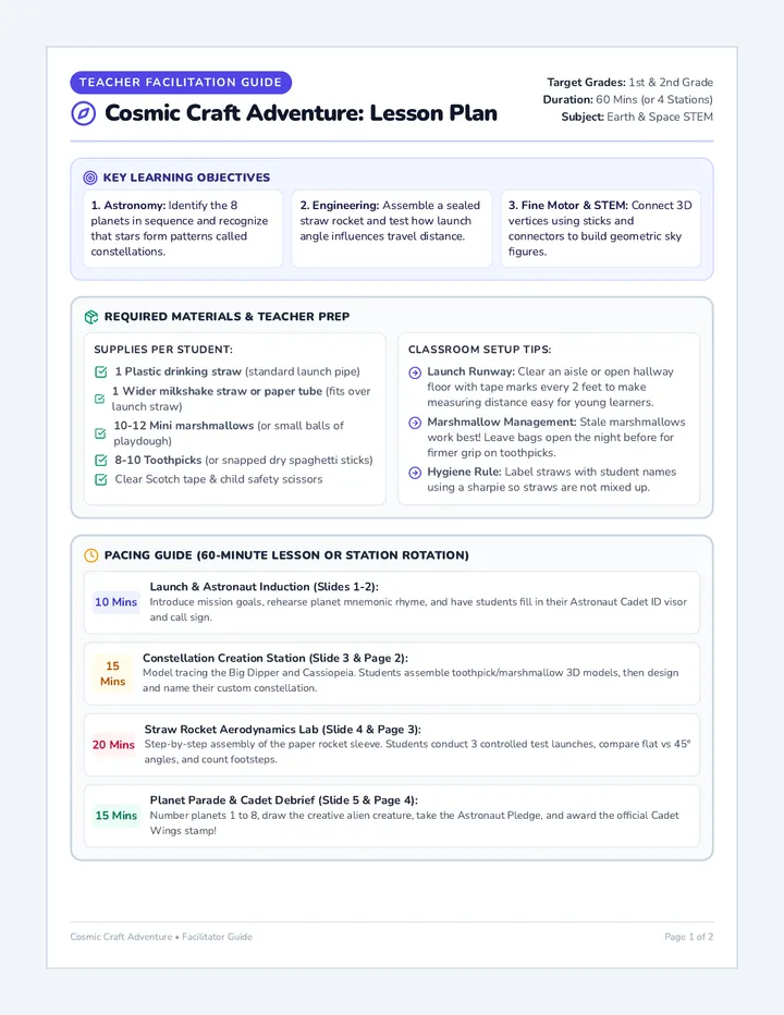 Space Mission Teacher Guide