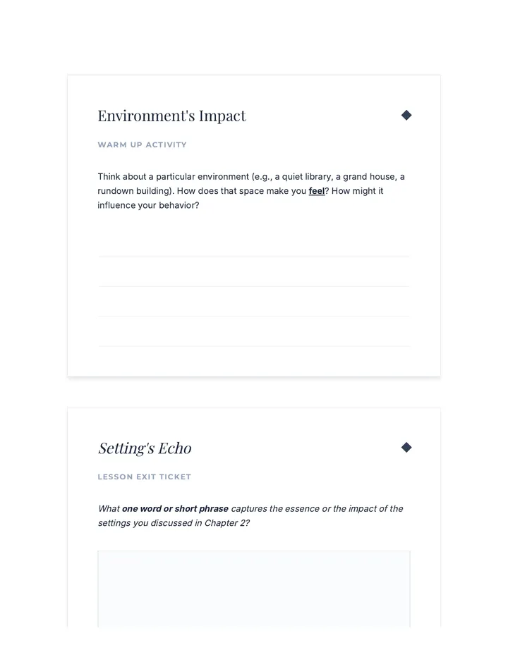 Setting Impact Prompts Handout