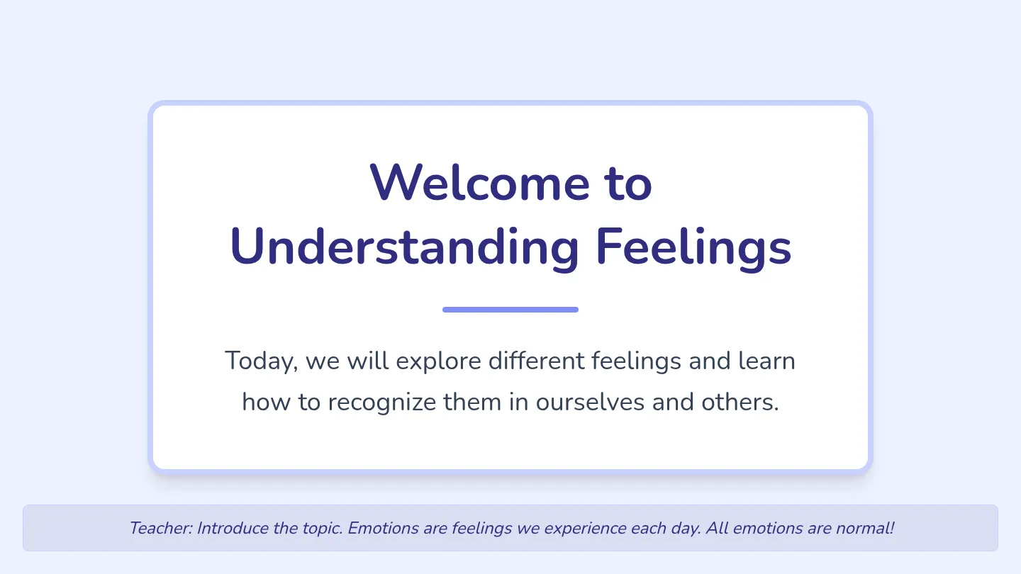 Understanding Feelings Slides