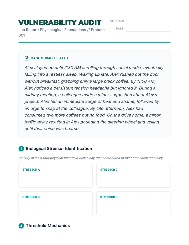 Vulnerability Audit Worksheet