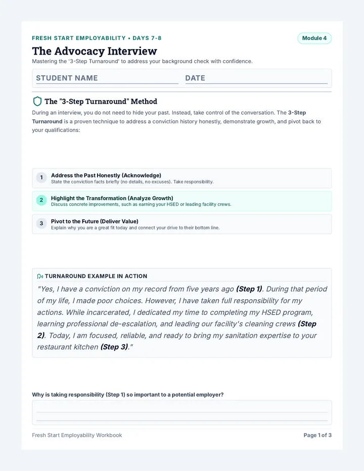 The Advocacy Interview Workbook
