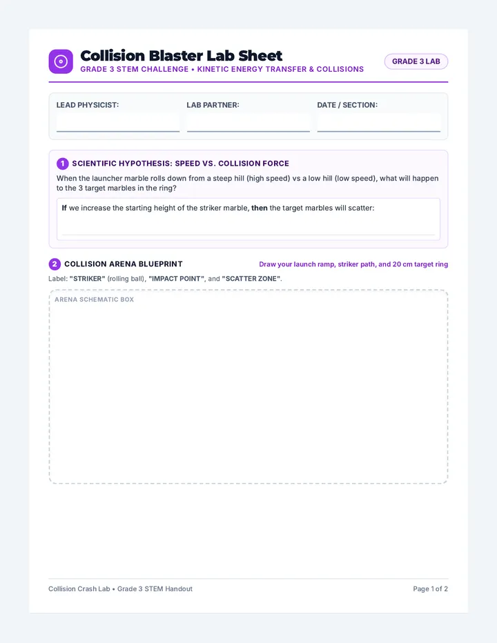 Collision Blaster Lab Sheet