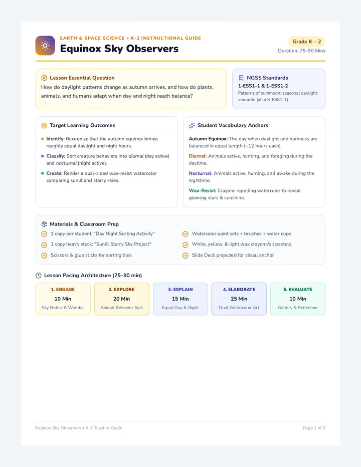 Sky Watchers Lesson Plan