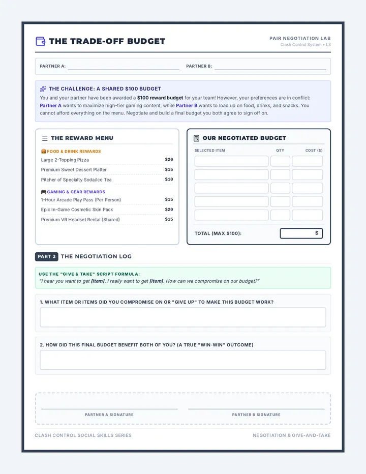 Play Budget Worksheets