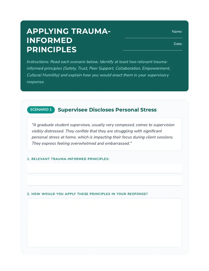 Applying Principles Worksheet