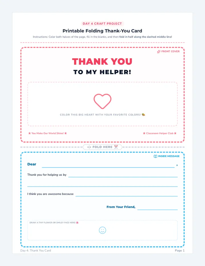 Thank You Card Craft