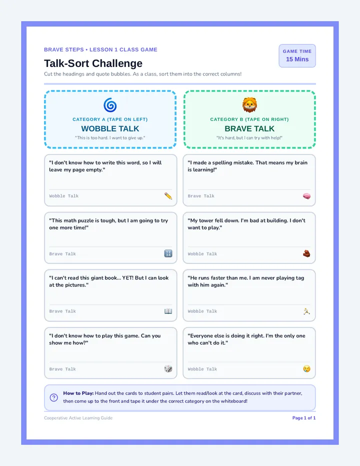 Brave Leap Sorting Game