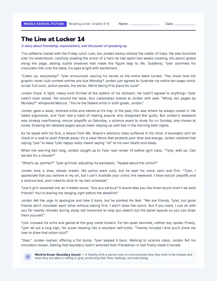 Drawing the Line Reading Worksheet