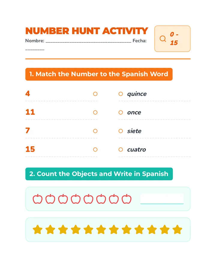 Number Hunt Activity