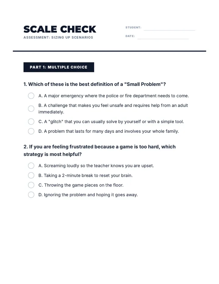 Sizing Up Assessment