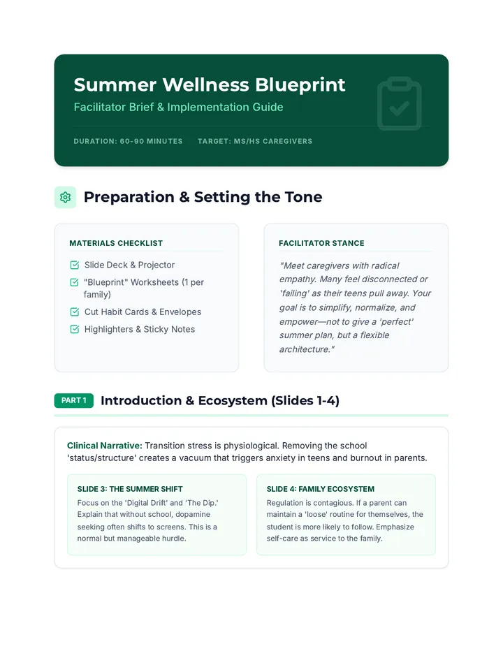 Summer Facilitator Guide