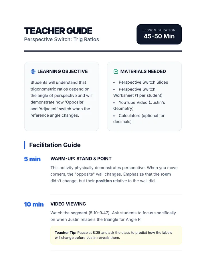 Perspective Switch Teacher Guide