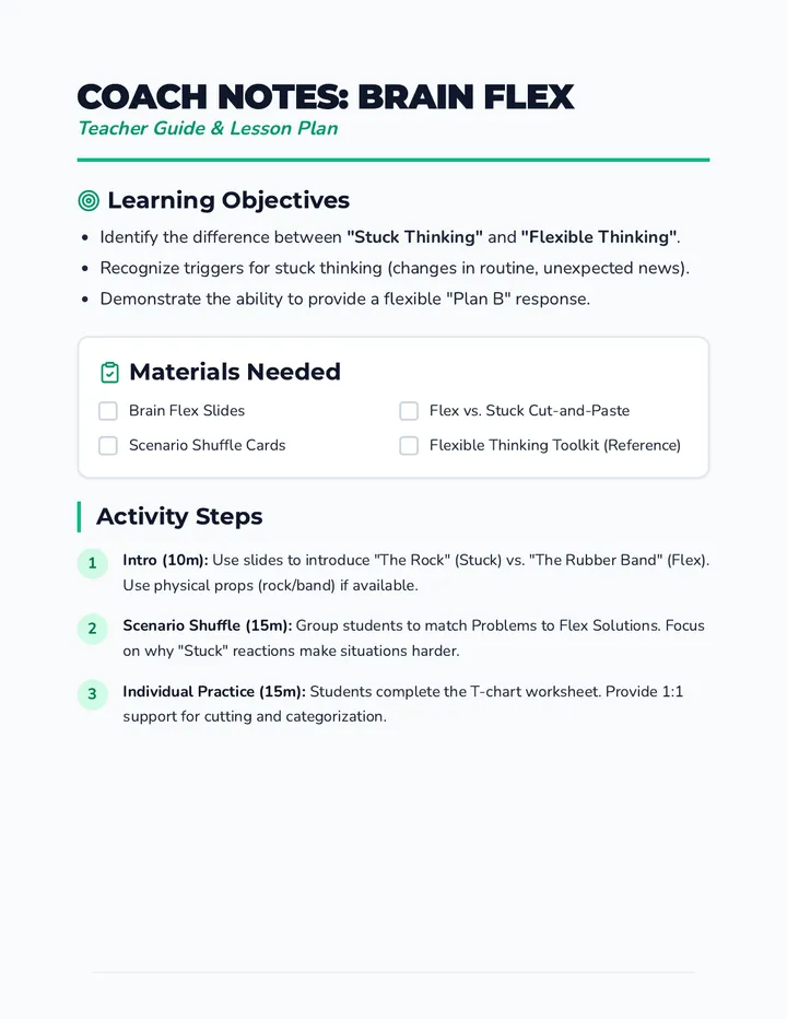Brain Flex Teacher Guide