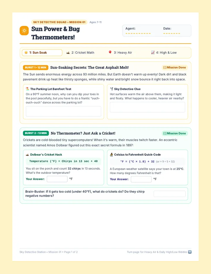 Sun Power Activity Packet