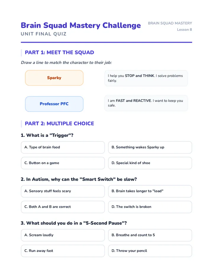 Mastery Challenge Quiz