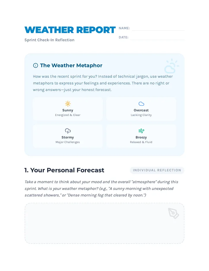 Weather Report Reflection Sheet