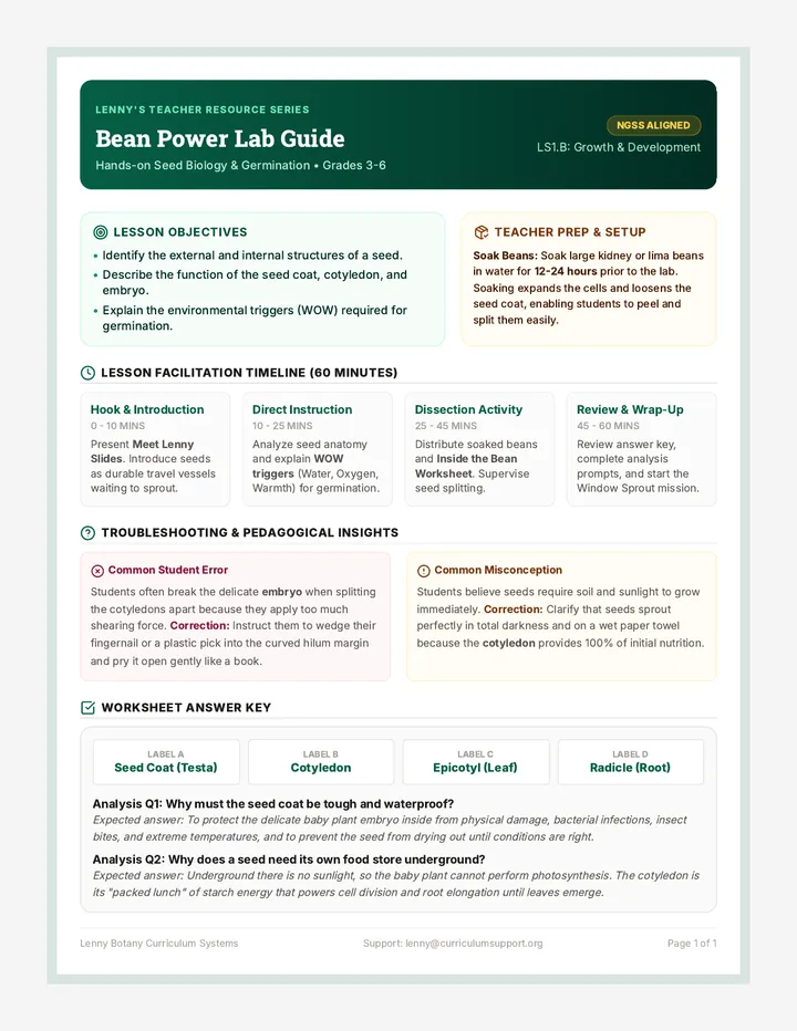 Bean Lab Teacher Guide