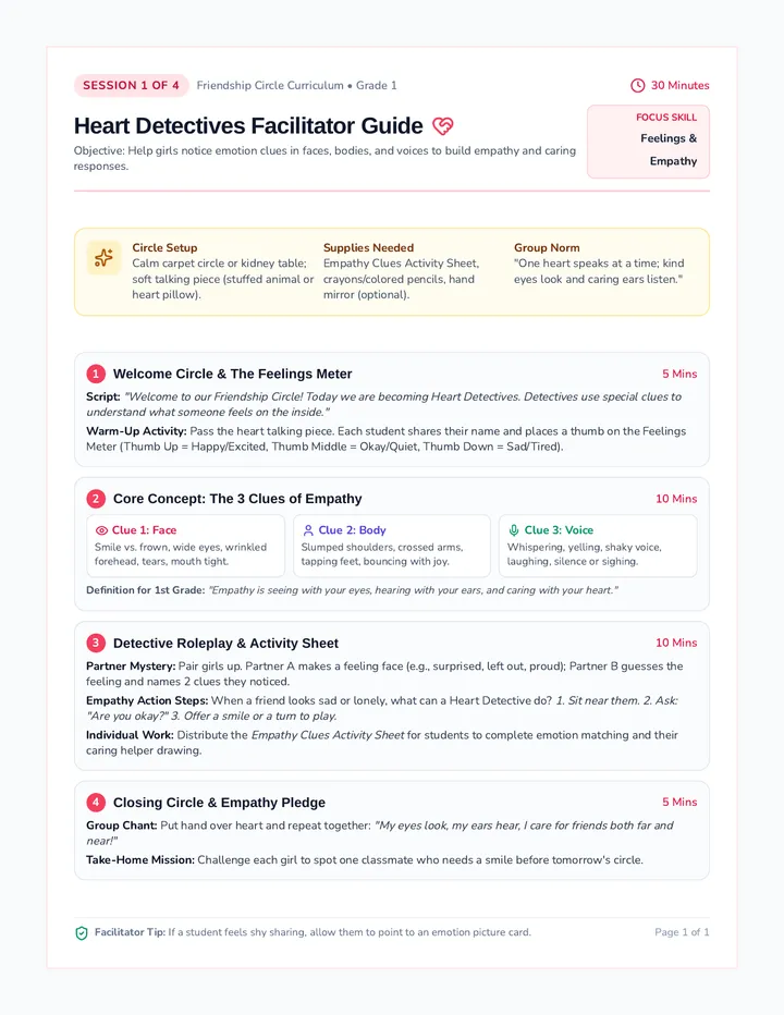 Heart Detectives Facilitator Guide
