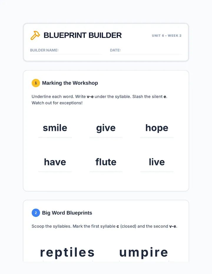 Blueprint Builder Worksheet