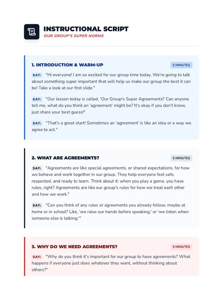 Group Agreements Script