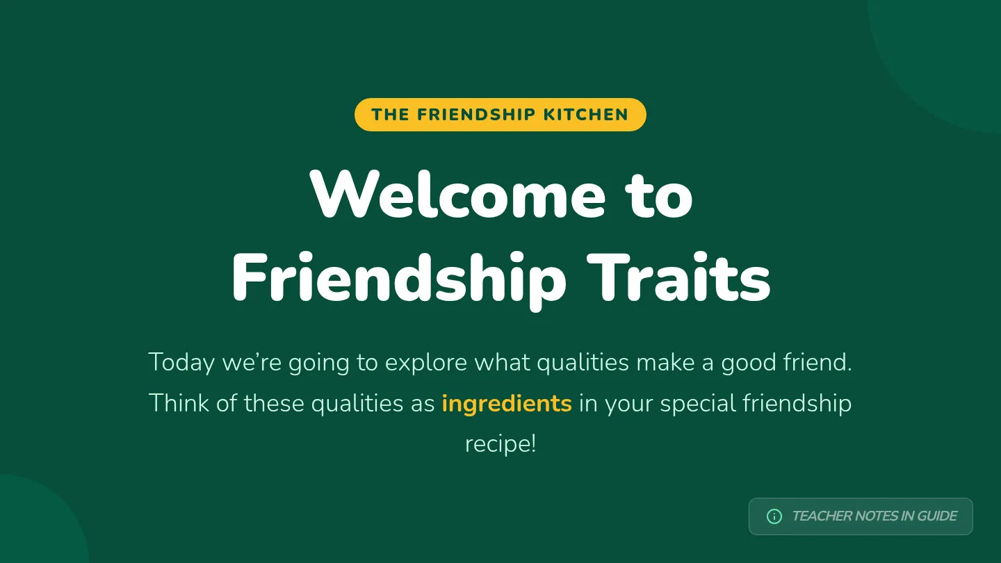 Friendship Traits Slides