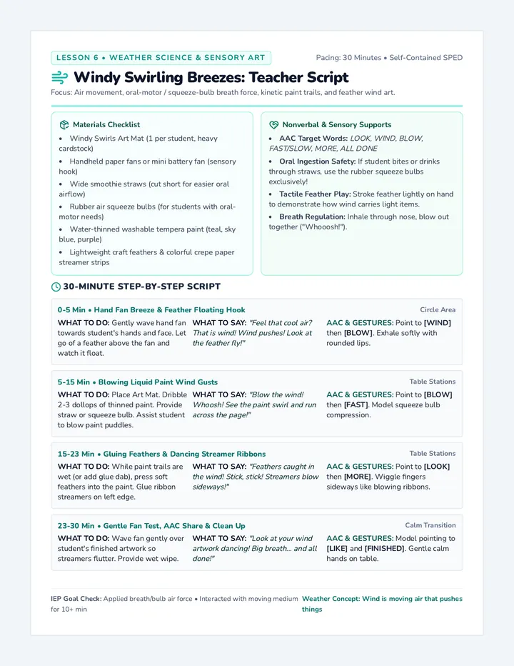 Windy Swirls Teacher Guide