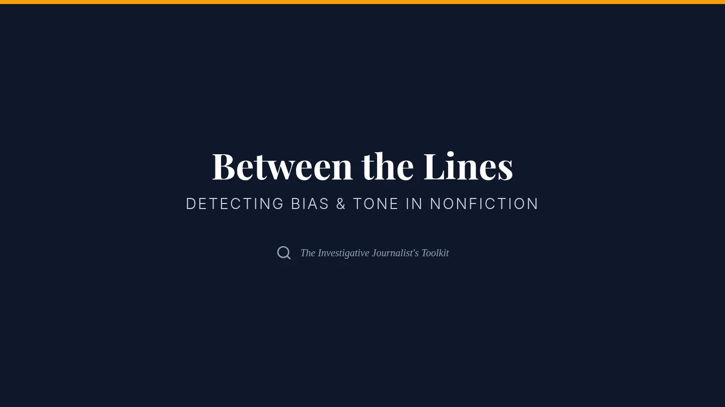 Bias and Tone Slides