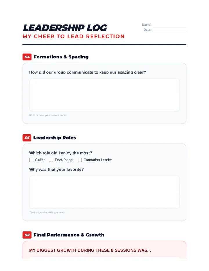 Leadership Reflection Sheet