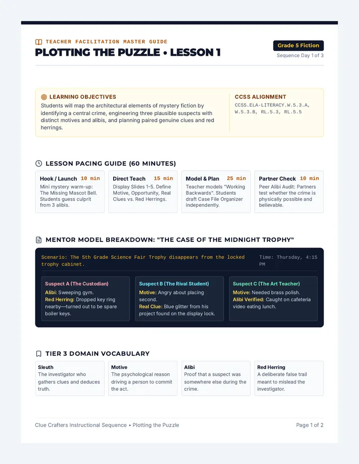 Plotting Guide Teacher Resource