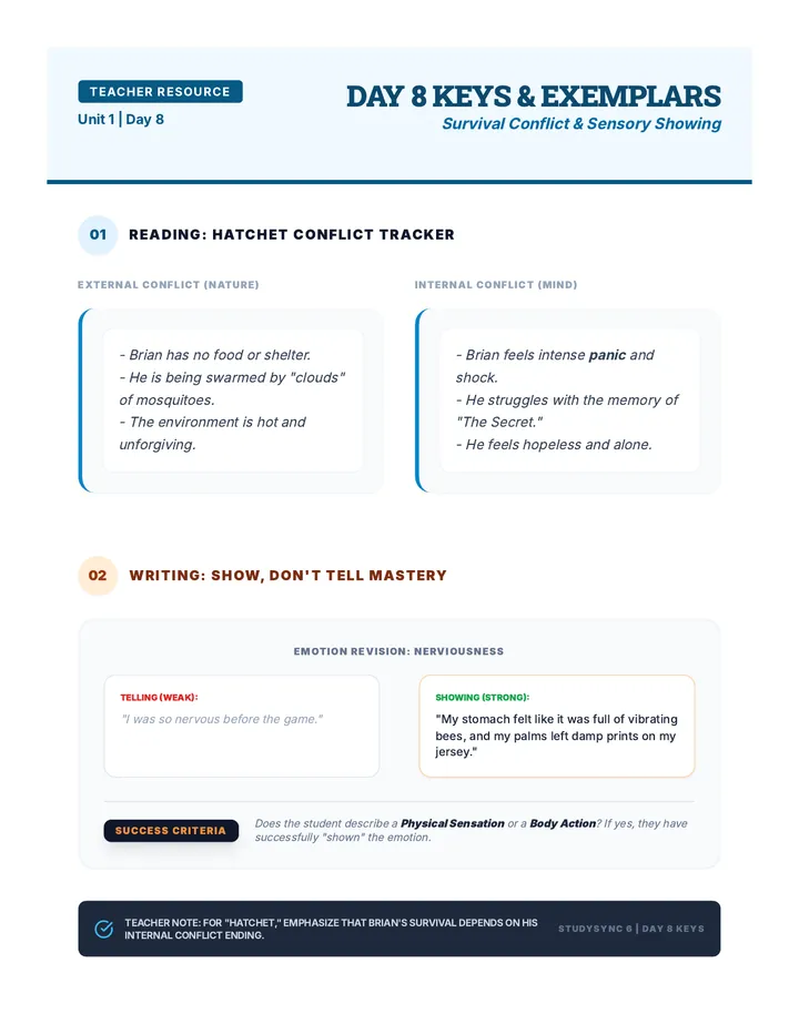 Day 8 Activity Keys