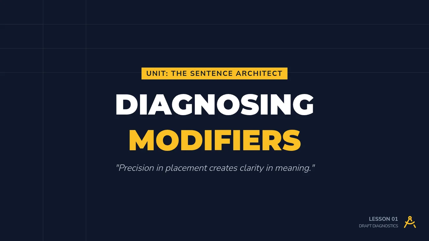 Diagnosing Modifiers Slides
