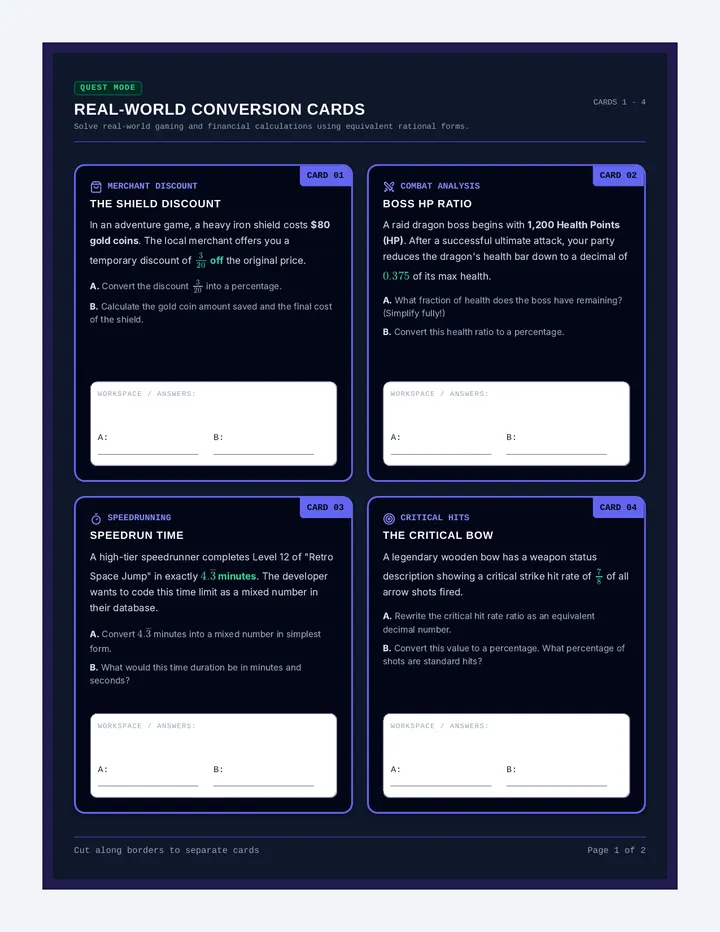 Real World Conversion Cards